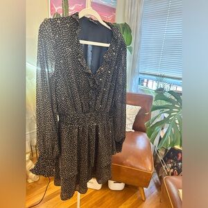 Very J two tier ruffle long sleeve dress 🍂🍁🍃